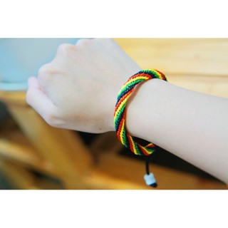 Vòng tay Rasta Kumihimo
