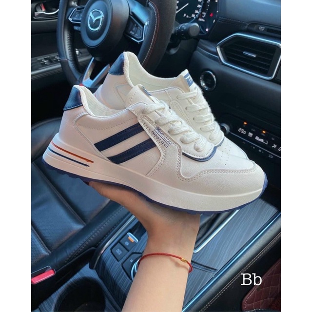 Giày thể thao 2 vạch mẫu mới da mềm