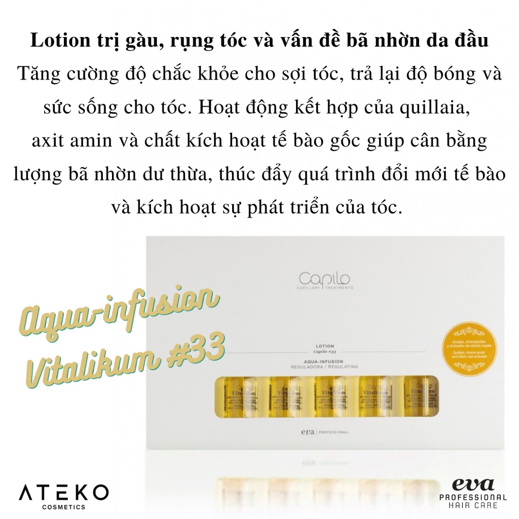 Dưỡng Da Đầu Ng ăn Rụng Và Kích Thích Mọ c Tóc Chuyên Sâu AQUA - INFUSION Eva Professional