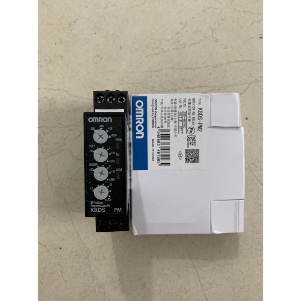 Relay bảo vệ điện áp mất pha ,sai pha ,cao áp ,thấp áp K8DS Omron K8DS-PM2