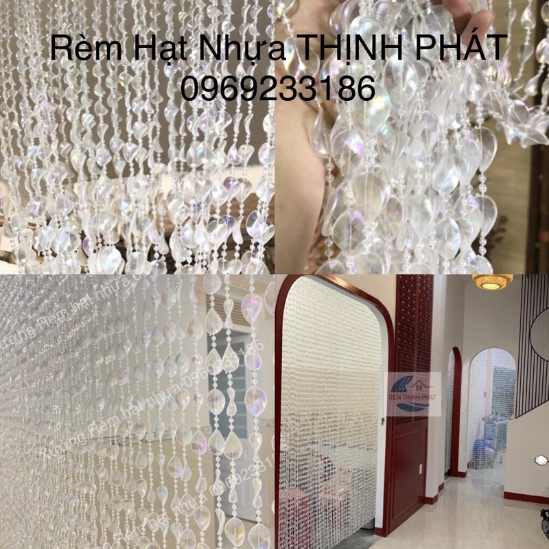 Rèm hạt nhựa pha lê 7 mầu dùng trang trí hoặc che cửa đường luồng