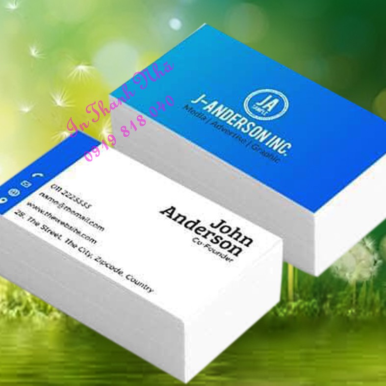 10 hộp (1000)c danh thiếp in theo yêu cầu