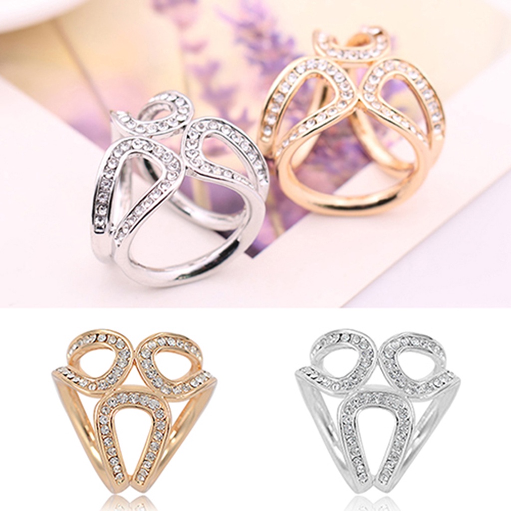 Kẹp Khăn Choàng Cổ Vải Lụa Chất Liệu Hợp Kim Dát Pha Lê Nhân Tạo Lấp Lánh Màu Trong Suốt Dễ Thương
