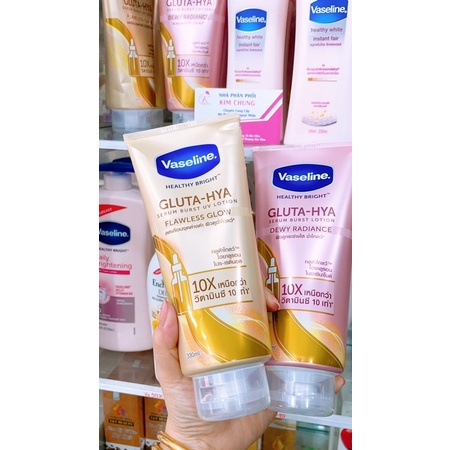 Sữa dưỡng thể Vaseline Healthy Bright Gluta HYA Serum Burst Lotion 10X Thái Lan 330ml