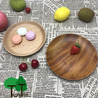 Khay gỗ kiểu đĩa tròn beech và xà cừ hàng xuất khẩu thích hợp phục vu nhà hàng quán ăn