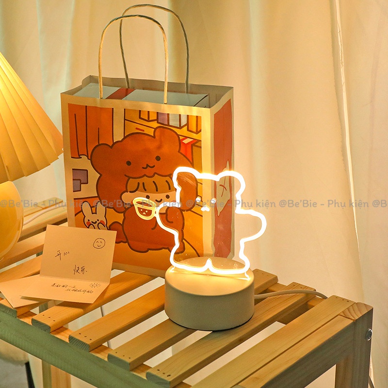 Đèn ngủ nhựa trong in hình 3d dễ thương BeBie - BP406