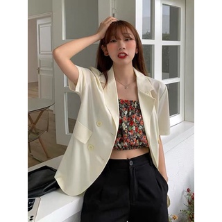 [ORDER] ÁO BLAZER CỘC TAY (SẴN ĐEN, BE)