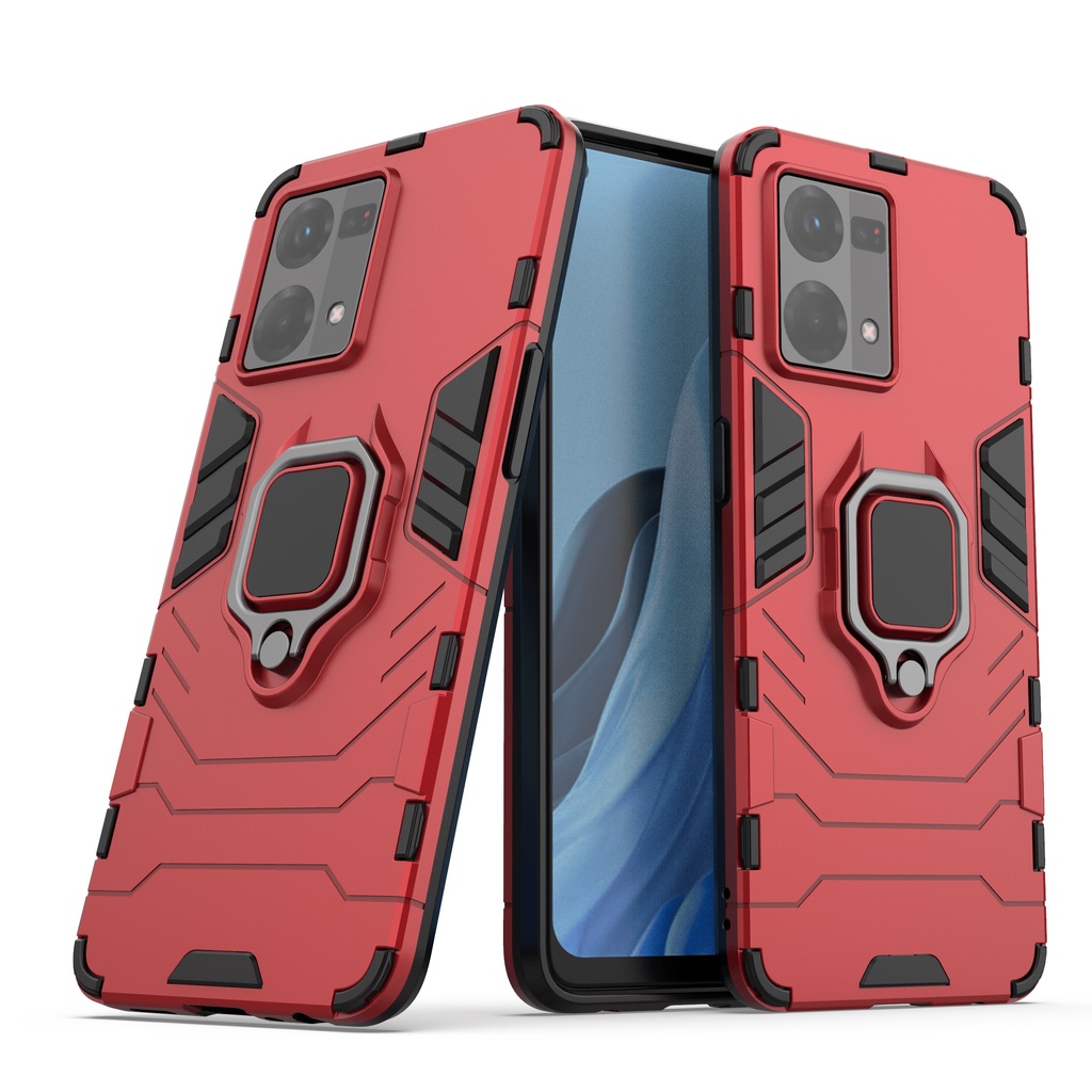 Ốp lưng Oppo Reno 7 4G Iron Man Iring chống sốc chống va đập mạnh giá đỡ mặt lưng xem phim