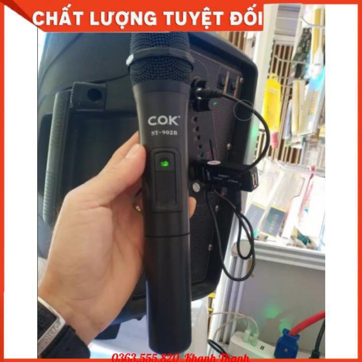 Micro Karaoke KHÔNG DÂY C.O.K ST-902B âm thanh sống động (PD115149)