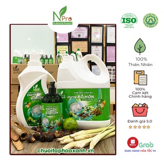 NPro - Nước rửa chén enzym bồ hòn Sả Chanh 4L