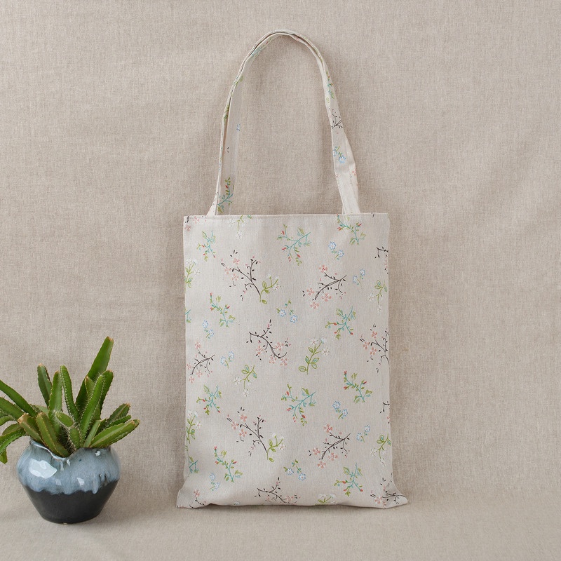 < Hot ~ Mới > Túi Tote Đeo Vai Bằng Vải Lanh Cotton Cổ Điển Đi Biển Du Lịch Mua Sắm