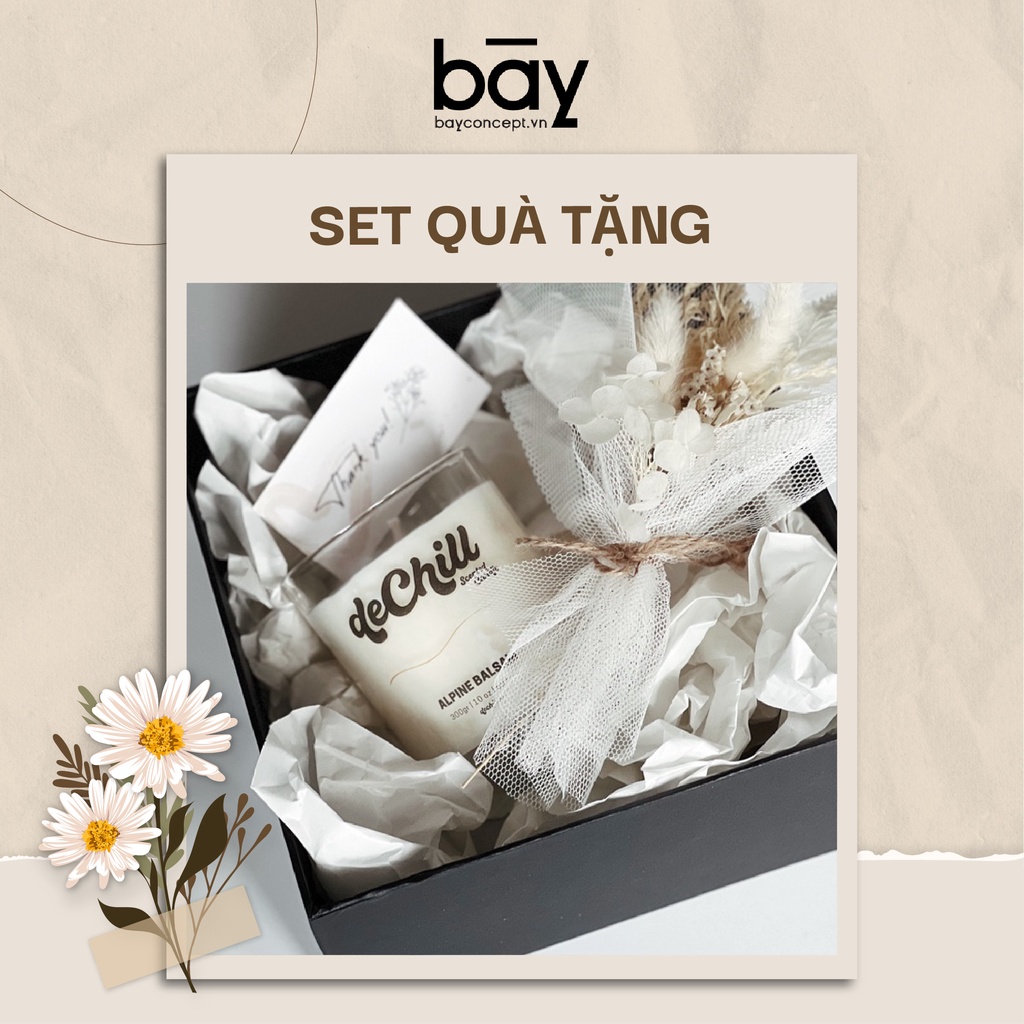 Set nến thơm làm quà tặng set quà tinh dầu BAY SHOP sáp thơm thiên nhiên an toàn