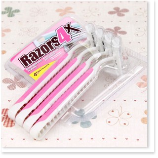 bộ 4 dao cạo râu razors 3 lưỡi