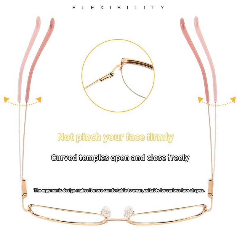 JIUERBA Kính Cận Gọng Kim Loại Chống Ánh Sáng Xanh/Ánh Sáng Xanh Cho myopia 3800