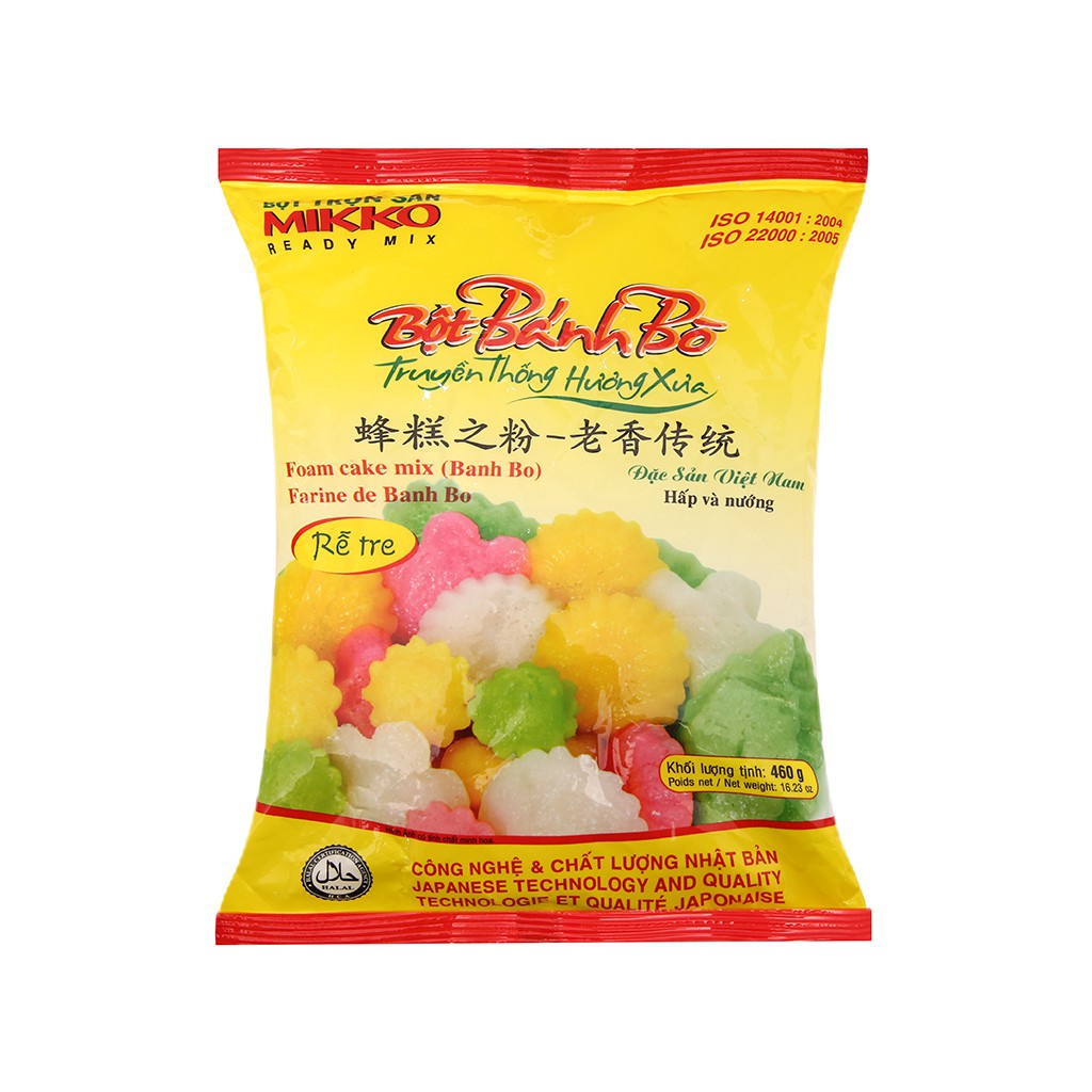 Bột bánh bò Hương Xưa MIKKO Foam cake mix 460g (halal)