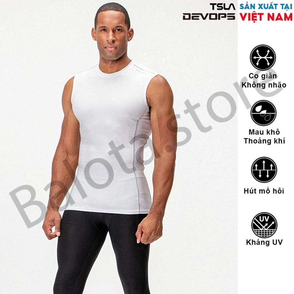 Áo ba lỗ nam tập gym Devops form ôm body chất thun co giãn chơi thể thao bóng đá bóng rổ bơi Workout Tanktop new Đẹp