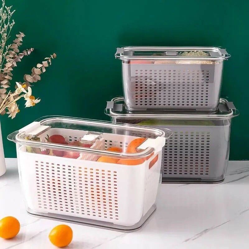 Bộ đựng thực phẩm kiêm rổ bảo quản hoa quả phong cách Nhật