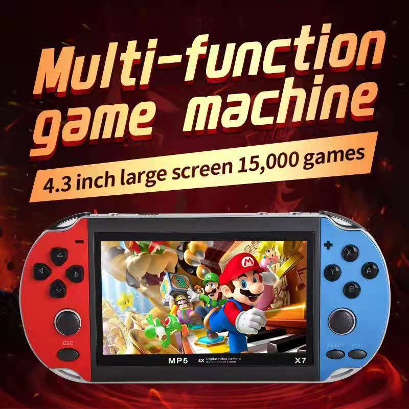 Máy chơi game cầm tay X7 4.3 inch hỗ trợ tv nạp 10000 trò hỗ trợ