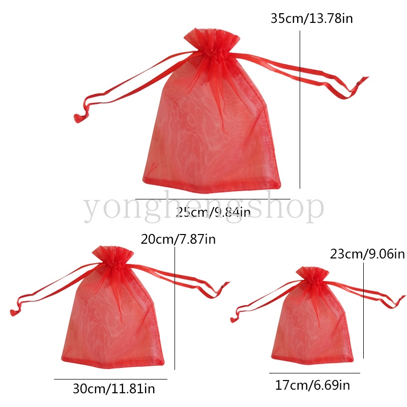 Set 25 Túi Lưới Rút Dây Đựng Quà Tặng Đa Năng