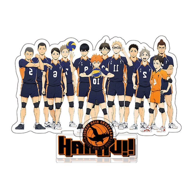 Mô hình standee in hình HAIKYUU!! VUA BÓNG CHUYỀN anime chibi Acrylic mica trang trí trưng bày