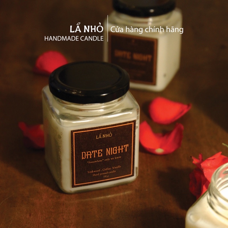 Nến thơm DATE NIGHT (Gỗ Teak + Coffee + Vanilla) - Nến thơm Lá Nhỏ