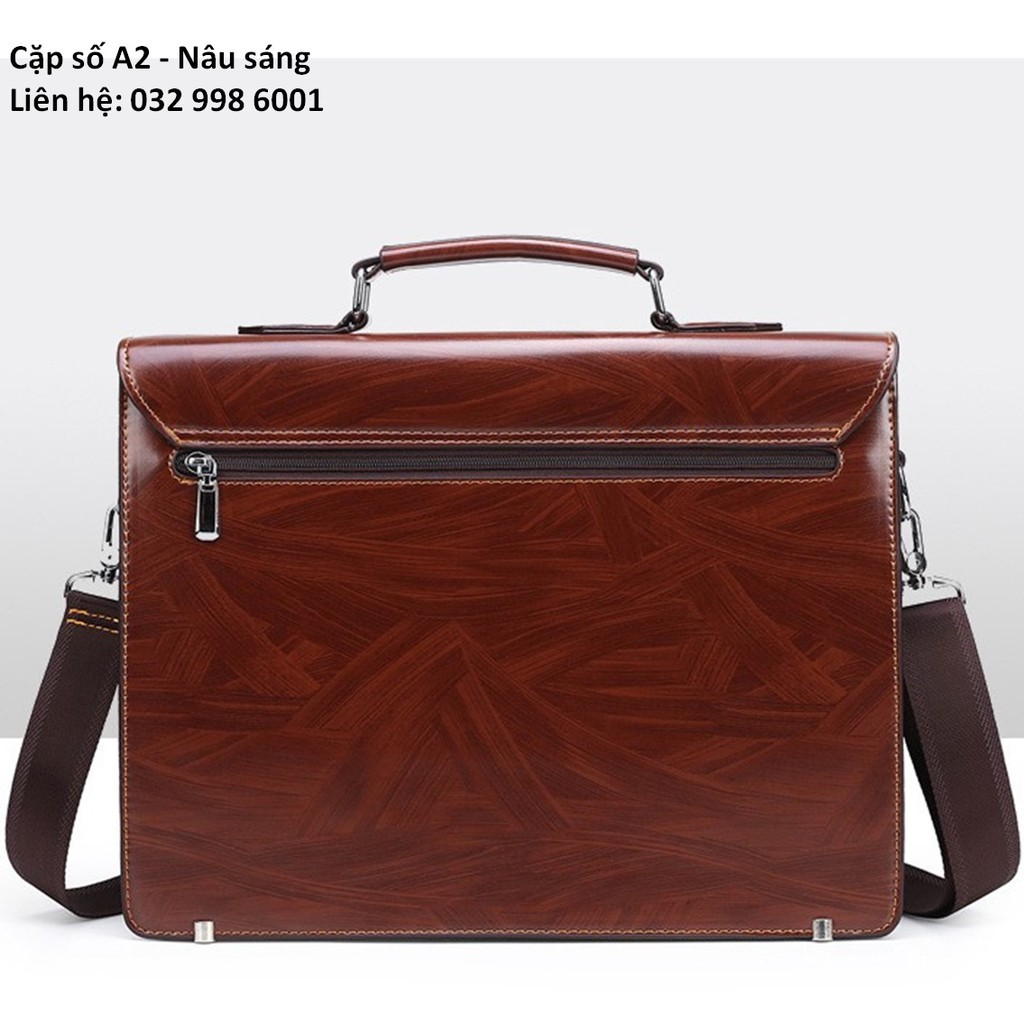 Túi đựng laptop tài liệu , cặp da nam sang trọng nâu sáng A2 [ĐƯỢC XEM HÀNG TRƯỚC KHI THANH TOÁN] | BigBuy360 - bigbuy360.vn