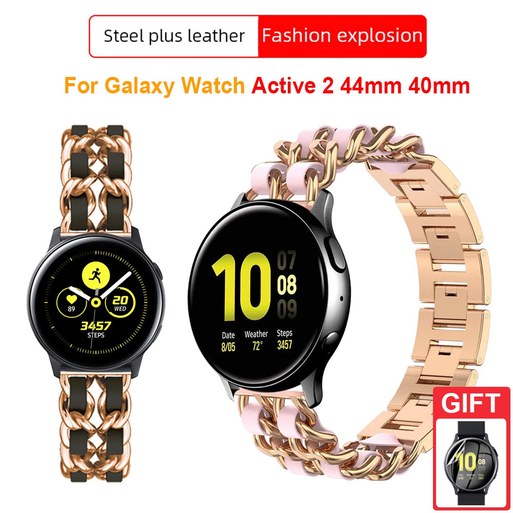 Dây Đeo Bằng Thép Không Gỉ Cho Đồng Hồ Thông Minh Samsung Galaxy Watch Active 2 40mm 44mm