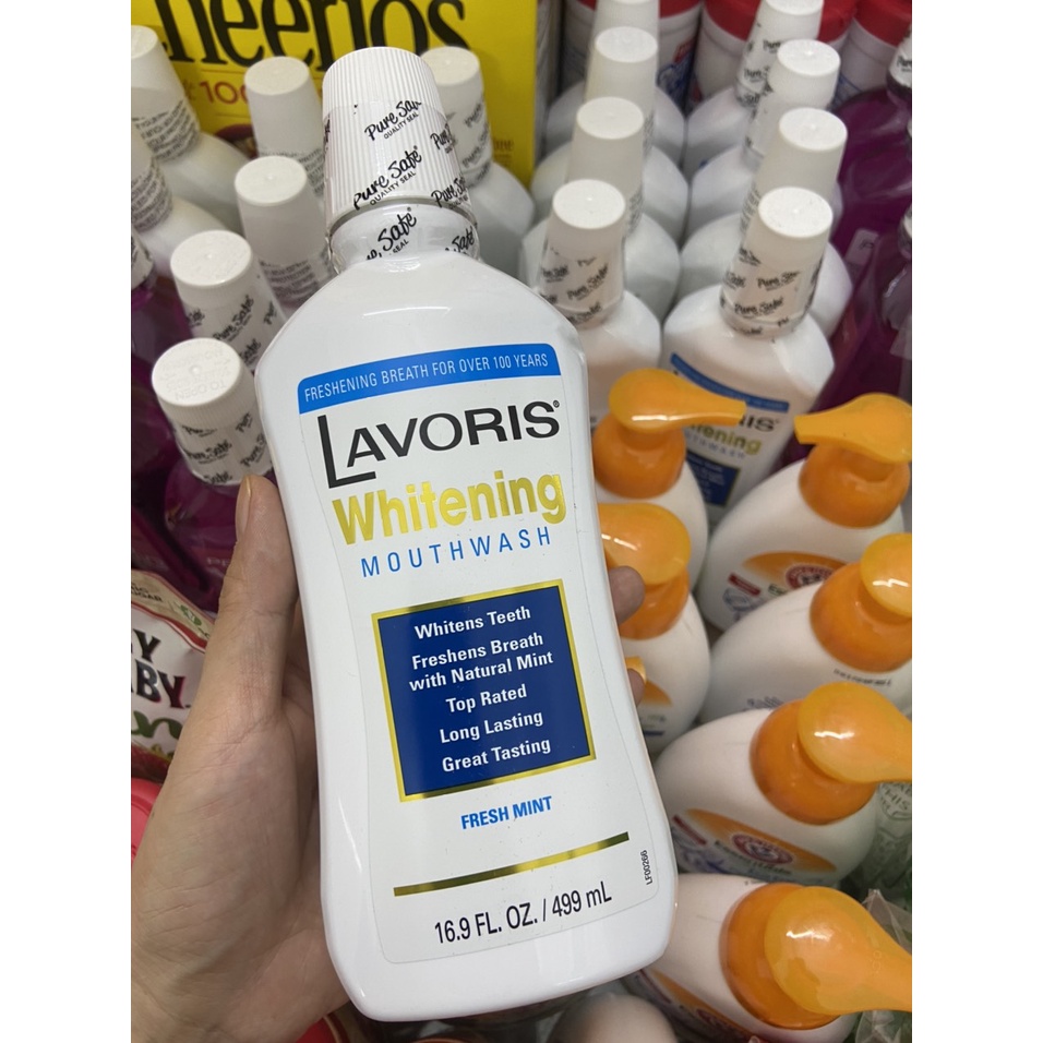 Nước súc miệng Lavoris giúp trắng răng,hơi thở thơm mát 499ml USA