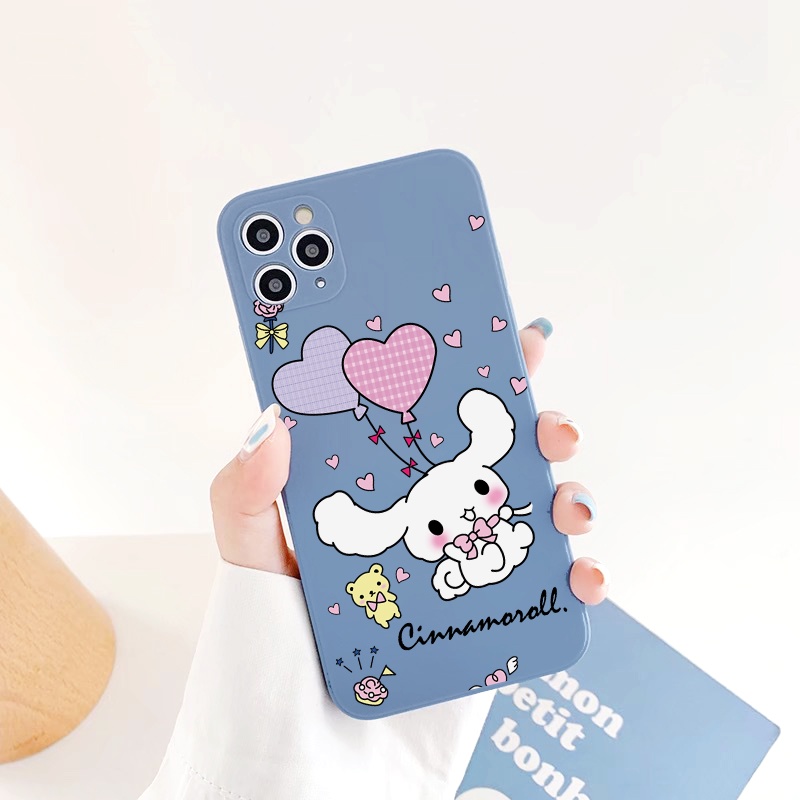 Ốp lưng iphone Thỏ tai dài cạnh vuông 6/6plus/6s/6splus/7/7plus/8/8plus/x/xr/xs/11/12/13/pro/max/plus/promax