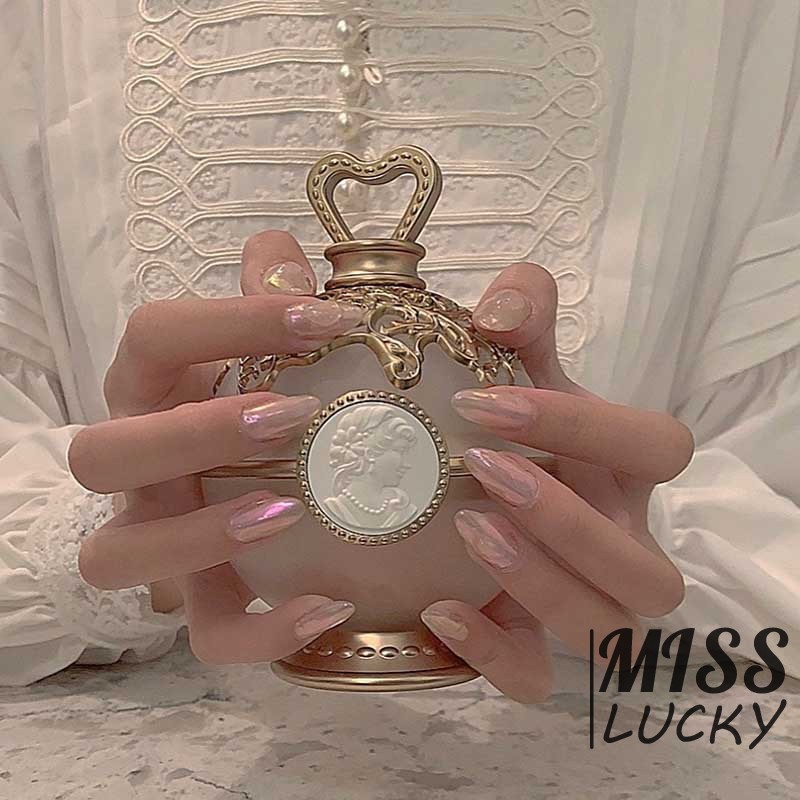 ❤Bộ 24 Móng Tay Giả Đính Ngọc Trai Màu Sắc Cá Tính