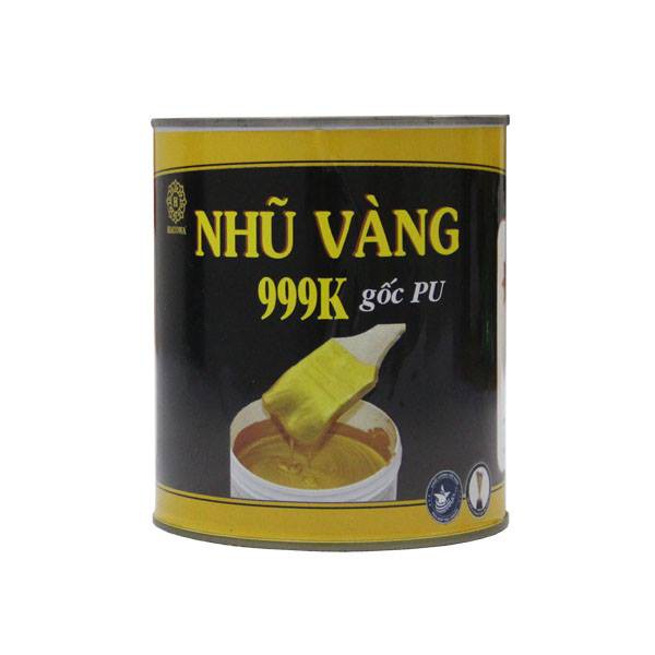 Nhũ vàng cao cấp 999k gốc PU siêu bóng thích hợp trên gỗ, kim loại, nhựa, có thể làm ngoài trời