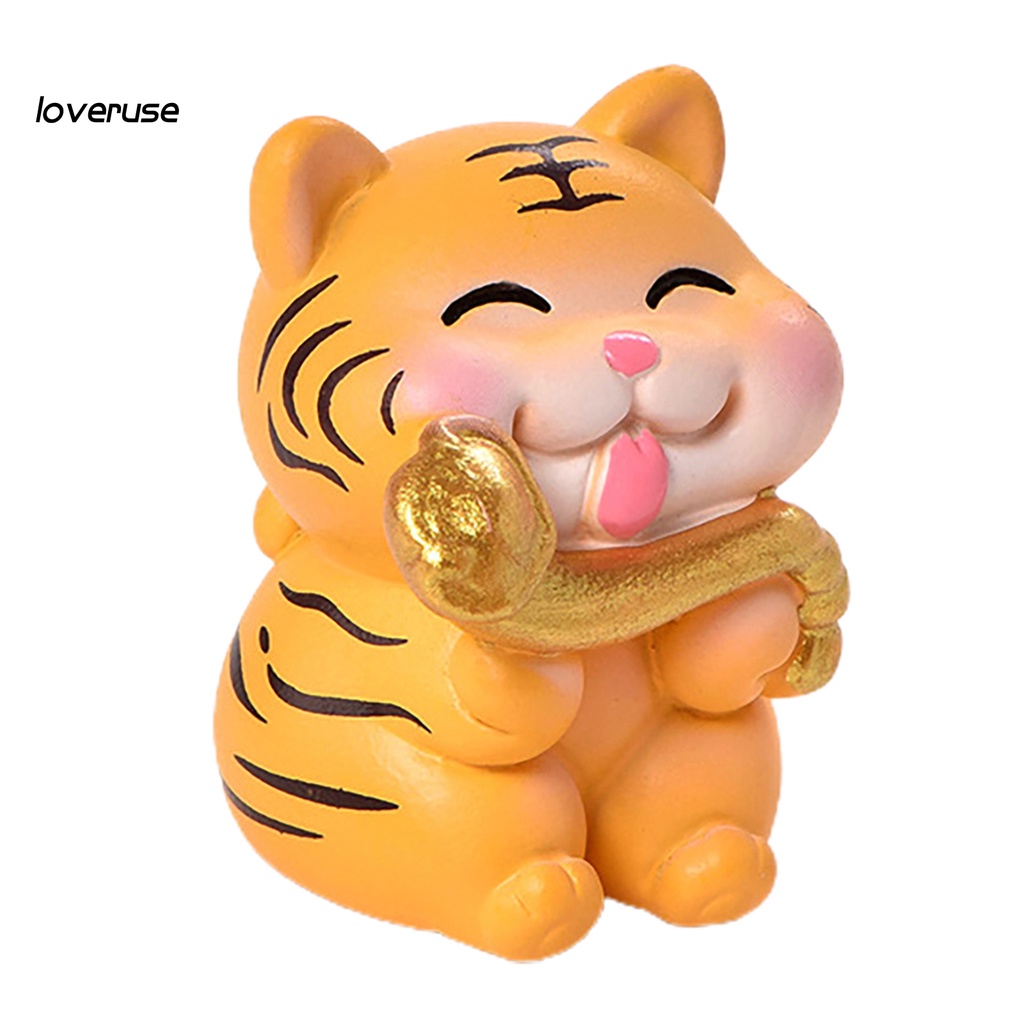 Mô hình con hổ may mắn mini dễ thương không mùi