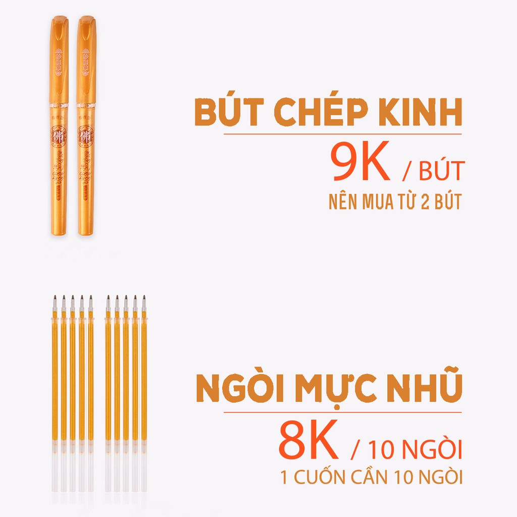 Combo 1 Bút + 50 Ngòi chuyên dụng Chép Kinh  - chepkinh.vn Bút Dành Cho Chép Kinh tiếng Trung - CB3