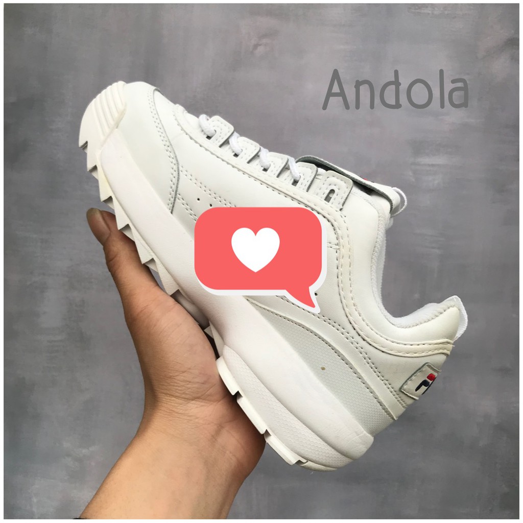 Giày thể thao sneaker FILA trắng đế răng cưa Hot trend