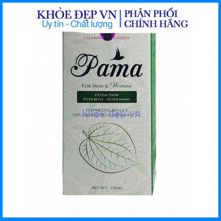 Dung dịch vệ Pama làm sạch, kháng khuẩn, ngăn mùi, hỗ trợ giảm viêm nhiễm phụ khoa – Chai 150ml