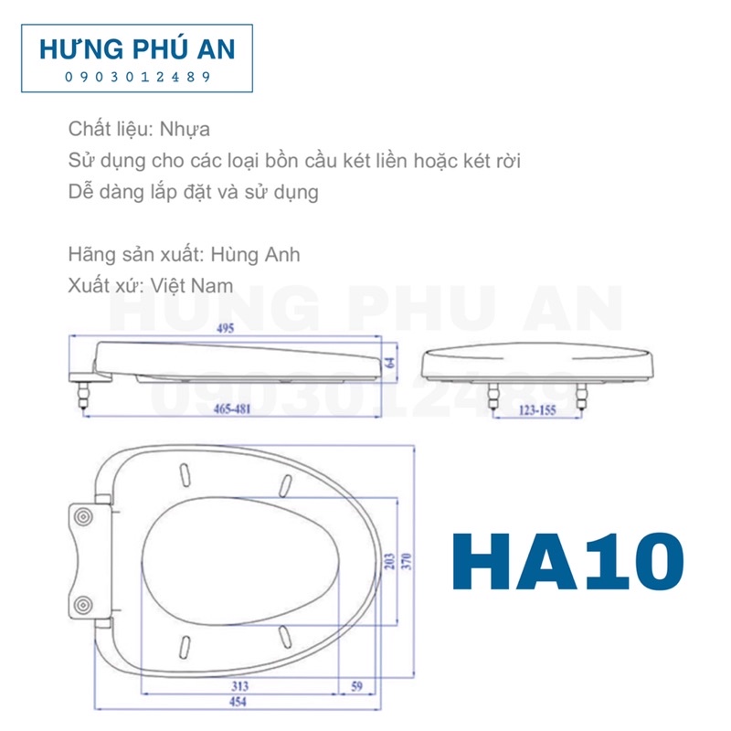 Nắp nhựa bồn cầu rơi êm  nhiều kích cỡ - hàng chính hãng