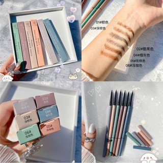 Chì kẻ mày 2 đầu Maxfine siêu mảnh gảy sợi nhiều màu tự nhiên