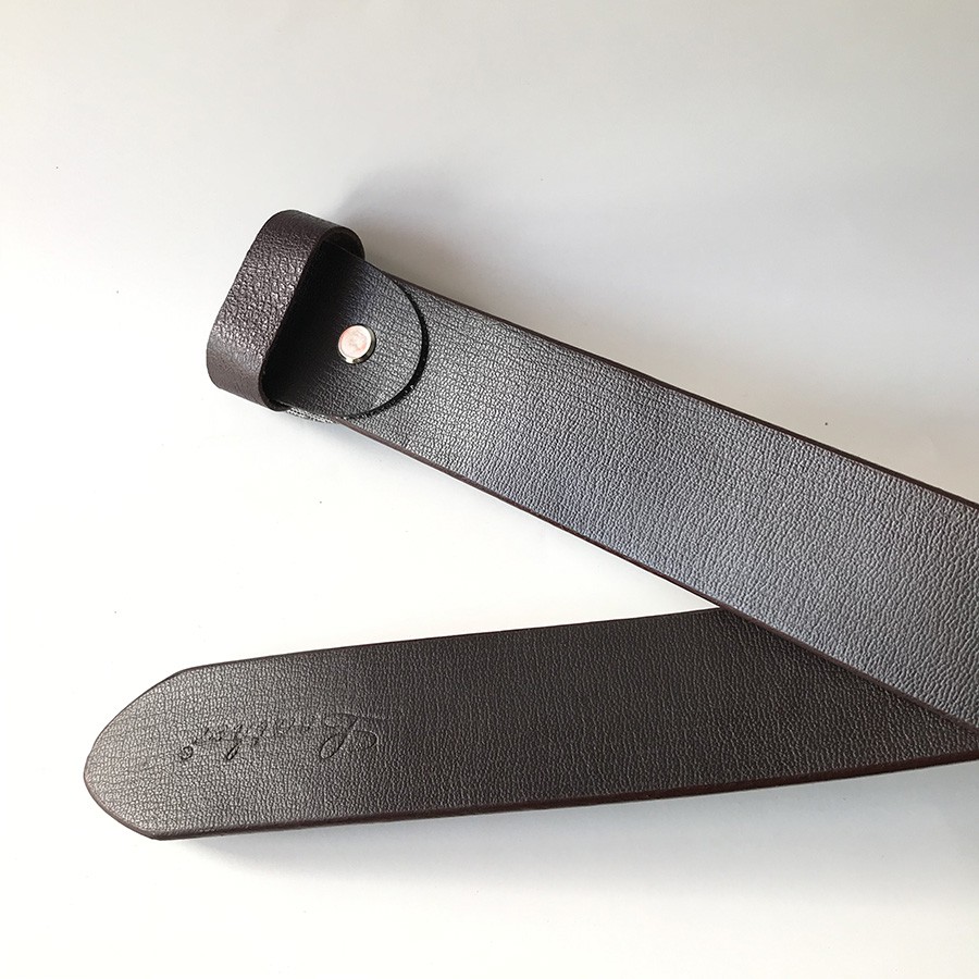 Thắt lưng nam không đầu khóa kim da pu cao cấp - Loại dây cho khóa kim xỏ lổ 4cm - giá rẽ nhất