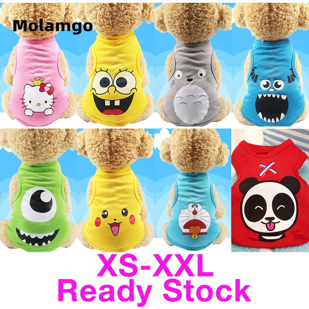 Áo thun họa tiết hoạt hình thời trang mùa hè cho thú cưng