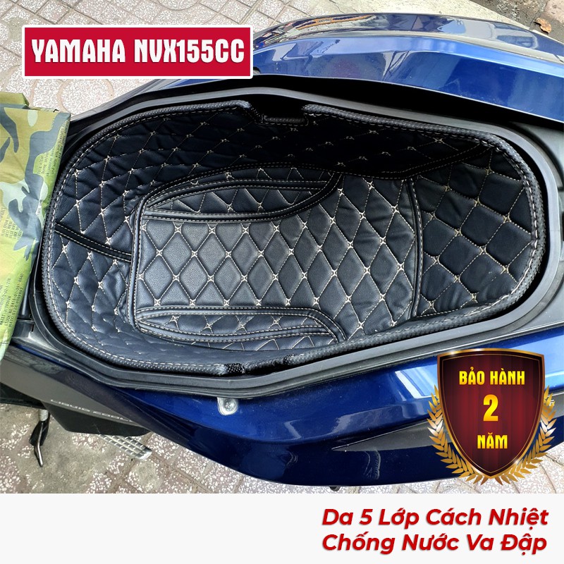 Lót cốp da 5 lớp xe YAMAHA NVX (Đen Chỉ Vàng Đồng) - cách nhiệt bảo hành 2 năm