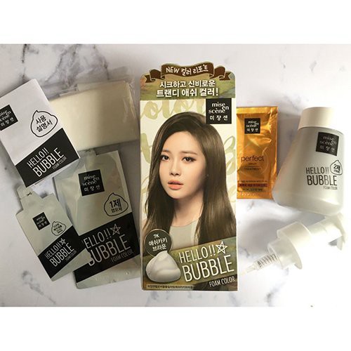 [G02] Thuốc nhuộm tóc gội nhuộm dạng bọt Hello Bubble Foam Mise en Scene x BLACKPINK version S008