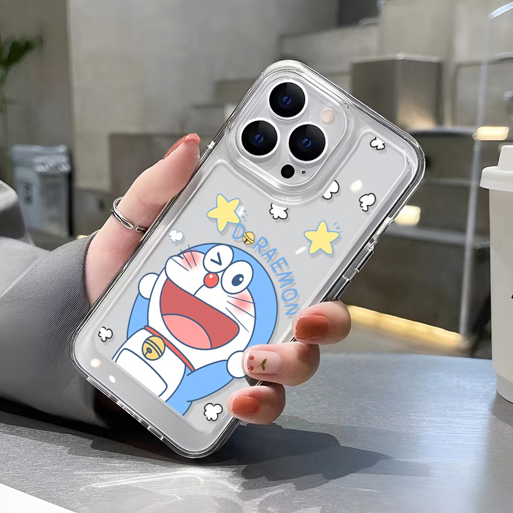Ốp Điện Thoại Trong Suốt In Hình Doraemon Cho iphone 14 Pro Max 14 Plus 13 11 12 7Plus X XR XS Max 8 7