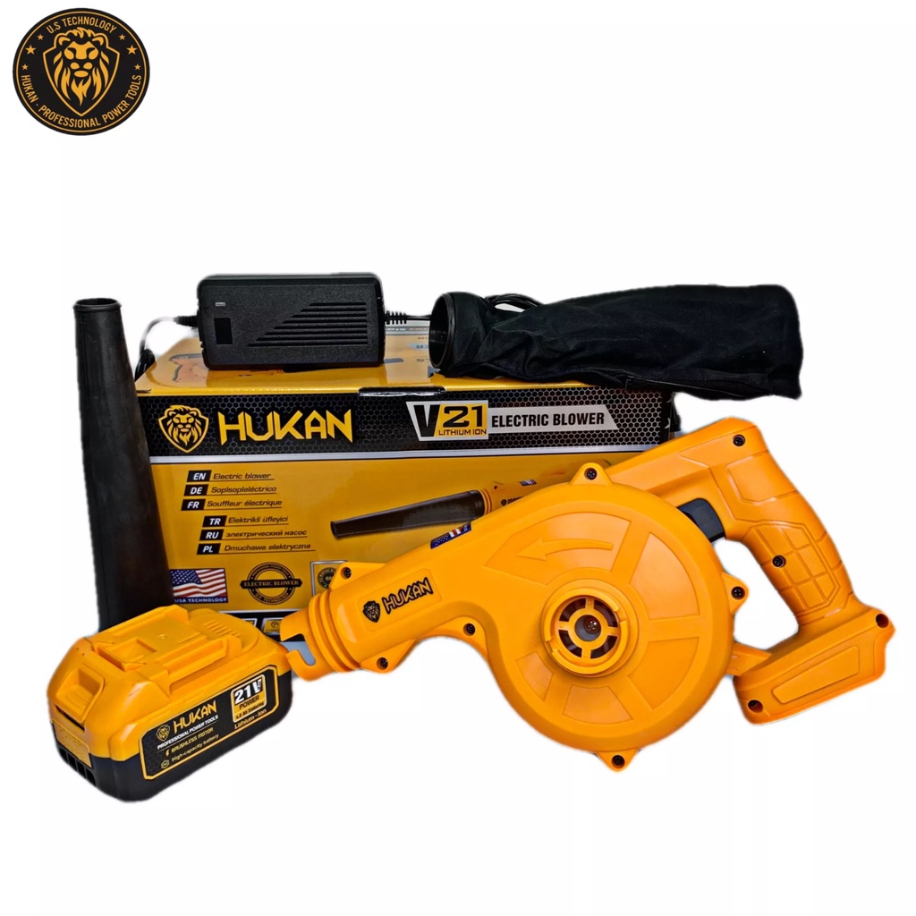 Máy hút thổi bụi chạy pin Thương hiệu HUKAN HK-HK755LION lực cực mạnh cho hiệu quả cao có bán thân máy