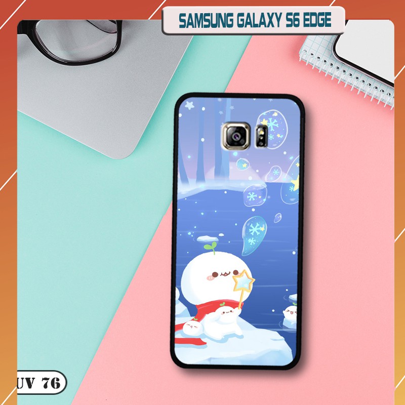 Ốp lưng Samsung Galaxy S6 Edge -lưng nhám viền dẻo  ngộ nghinh