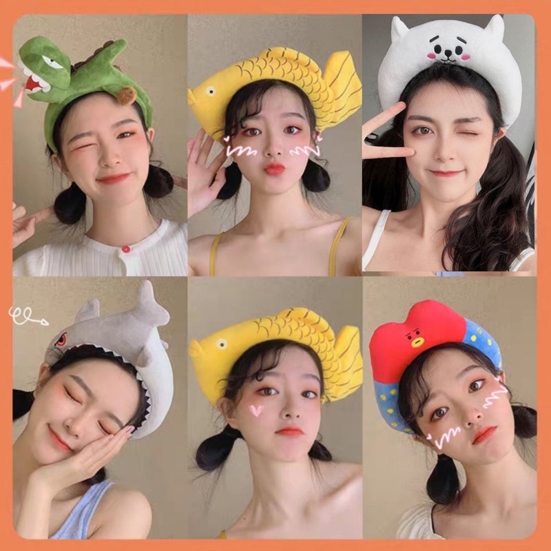 Bờm Tóc Cá To Khủng Long Cá Mập Xanh Ngộ Nghĩnh Dễ Thương Cute Phong Cách Hàn Quốc