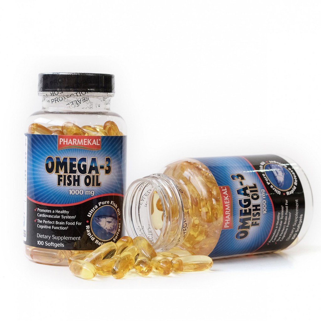 Nhà thuốc Pharnamhai, Thực Phẩm Chức Năng Viên Uống Dầu Cá Pharmekal Omega 3 Fish Oil 1000Mg (100 Viên/ Hộp)