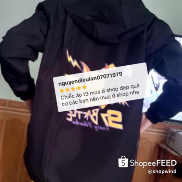 Áo khoác dù unisex form rộng PIKa Chiến nam nữ phong cách ngầu phá cách việt