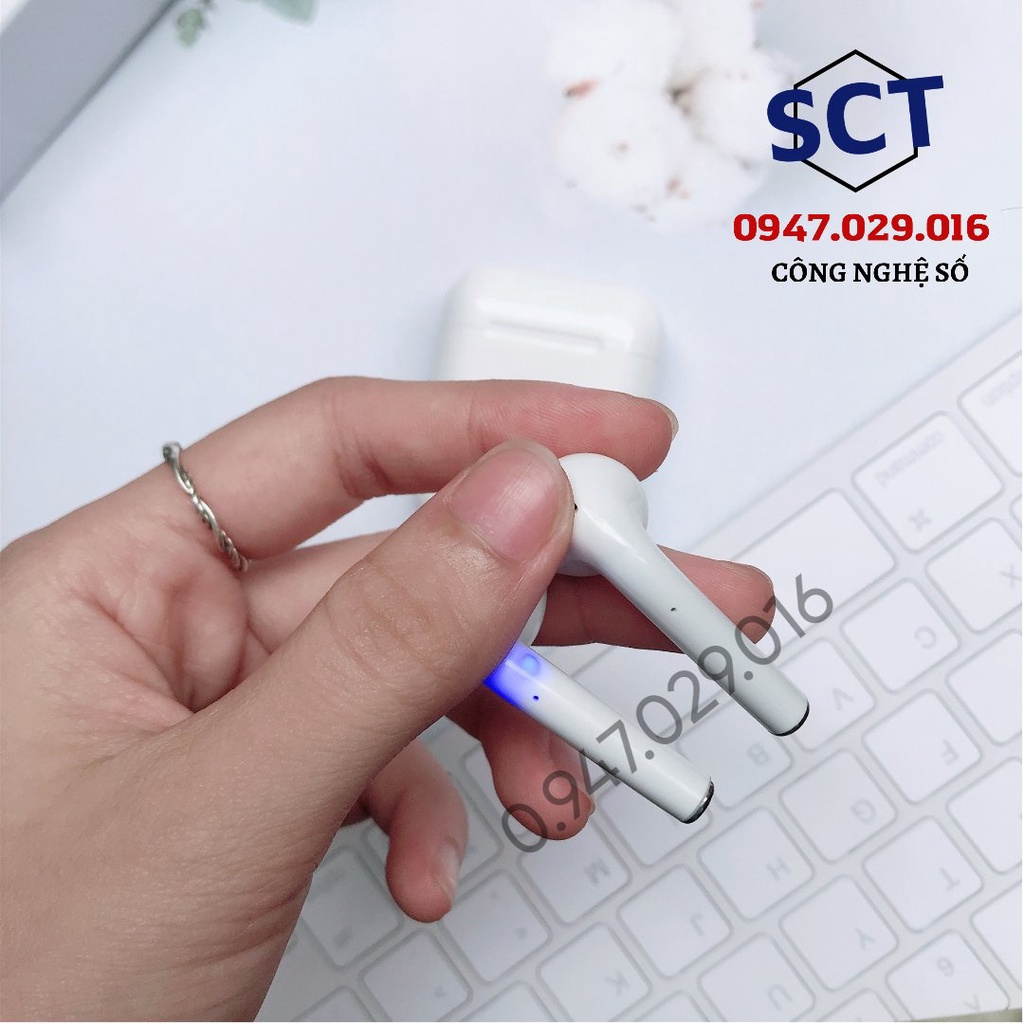 Tai nghe Bluetooth i12  5.0 ko dây cho táo và kèm Hộp sạc