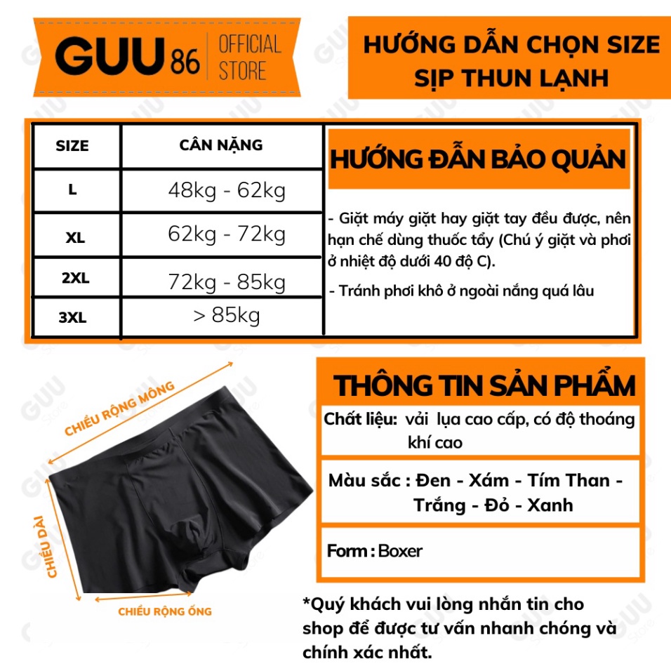 [COMBO 4] Quần Boxer nam thun lạnh, quần sịp nam su đúc không đường may, không viền mỏng nhẹ - Hàng nhập khẩu | BigBuy360 - bigbuy360.vn