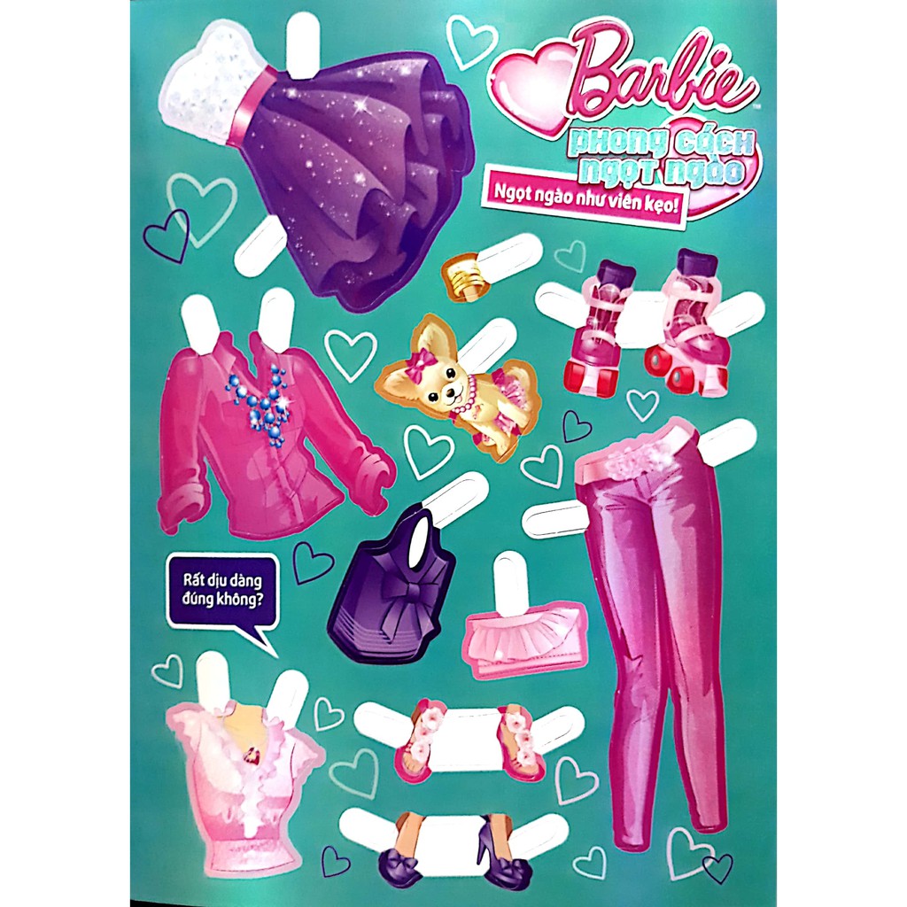 Sách Ghép Hình Barbie Thủ Công Dựng Hình Thời Trang Phong Cách Ngọt Ngào